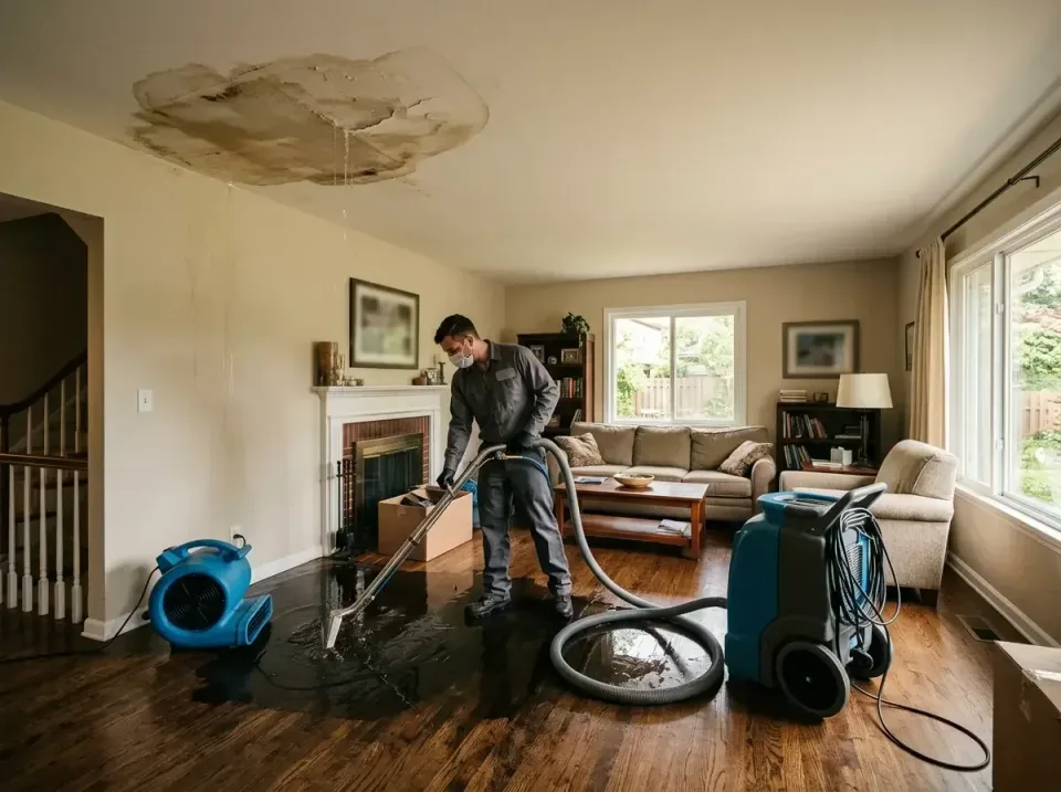 attic-pipe-burst-ceiling-drip-008 — frequently asked questions, Water Damage Restoration & Carpet Care in Trenton, MI